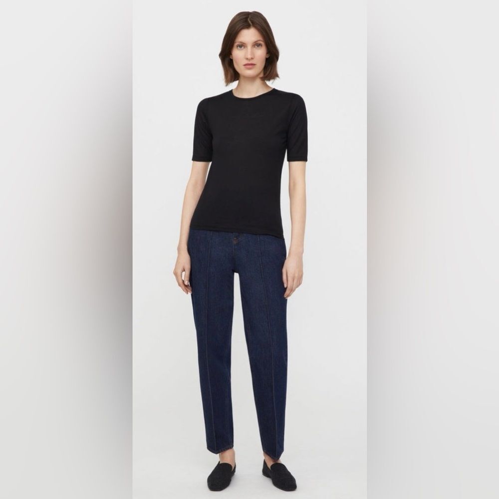 Toteme Black Short Sleeve Crewneck Tee